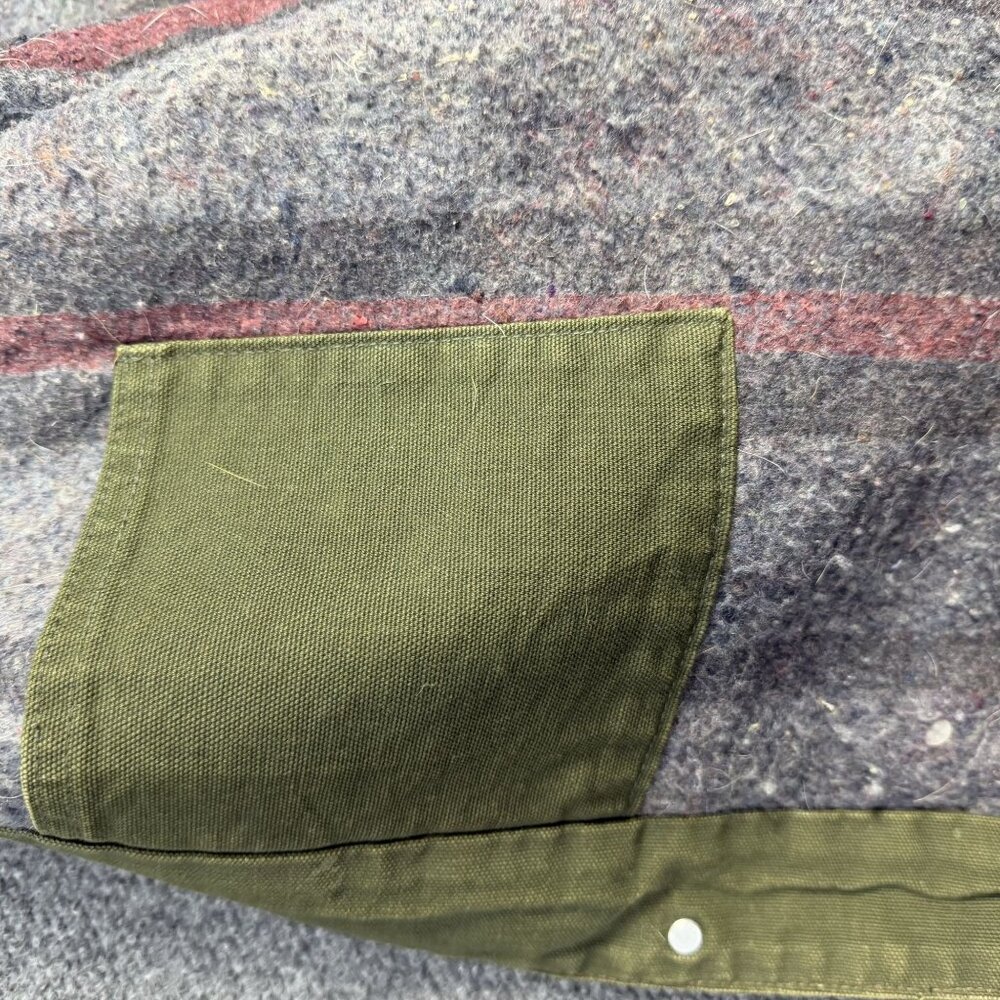 Vintage Carhartt CB104 Olive Green 50 USA 2X Work chore Jacket Blanket Lined Coa - Picture 11 of 16